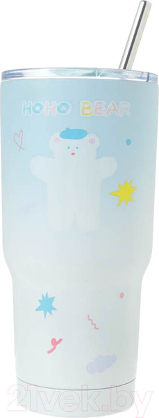 Изображение товара Многоразовый стакан Miniso HoHo Bear Summer Sparkling Ice Series / 5555