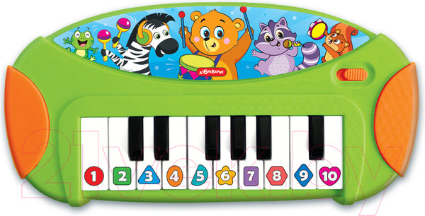 Изображение товара Музыкальная игрушка Азбукварик Пианино. Любимые песенки / 3119 (зеленый)