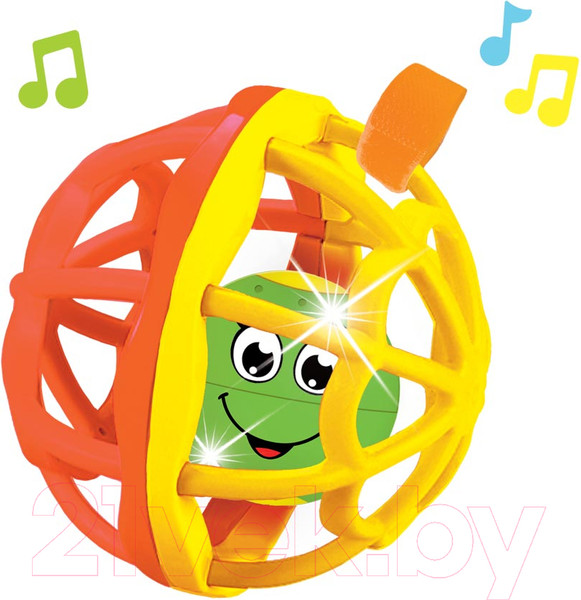 Изображение товара Развивающая игрушка Азбукварик Мячик Хохотуша / 2049 (оранжевый/желтый)