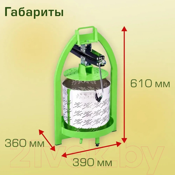 Изображение товара Пресс для фруктов Helicon Домкратный Sok (10л, зеленый)
