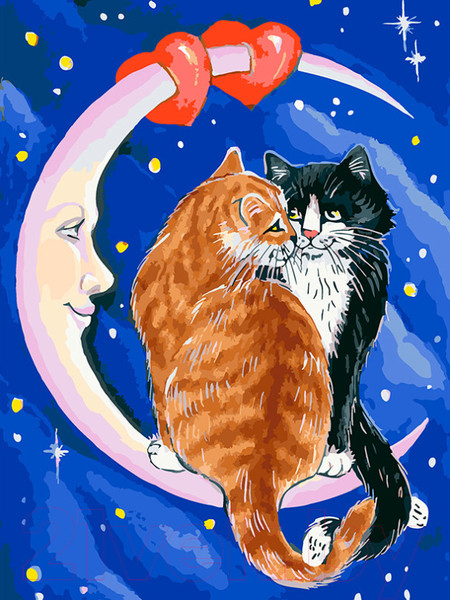 Изображение товара Картина по номерам БЕЛОСНЕЖКА Два сердца / 524-AS