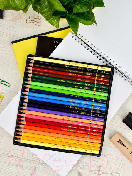 Изображение товара Набор цветных карандашей Феникс+ Классик / 64098 (24цв)