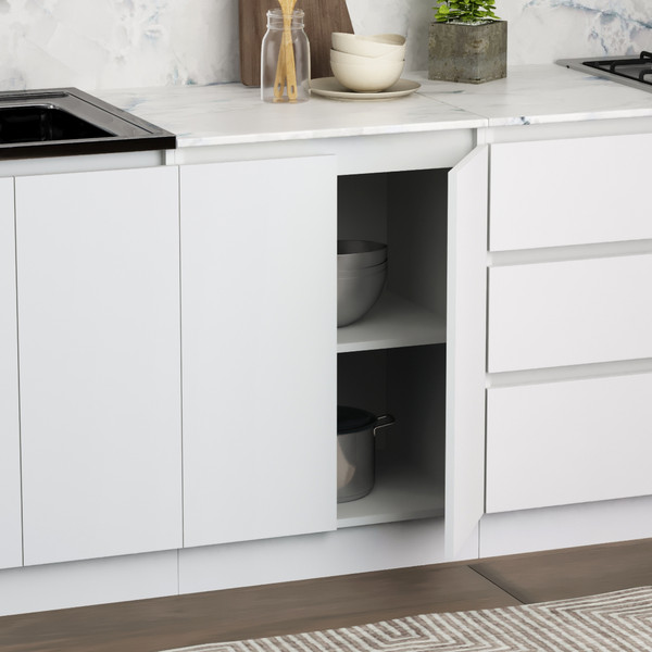 Изображение товара Кухонный гарнитур Артём-Мебель Мэри СН-114 ДСП 1.4м (белый)