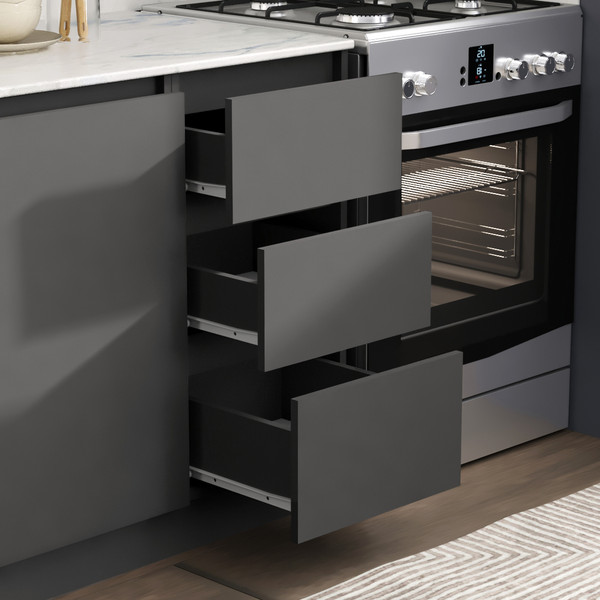 Изображение товара Кухонный гарнитур Артём-Мебель Мэри СН-114 ДСП 1.4м (серый графит)