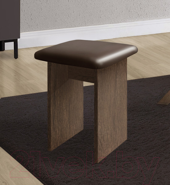 Изображение товара Табурет Артём-Мебель Мэри СН 122.14 с мягким элементом (дуб экспрессив бронзовый/коричневый)