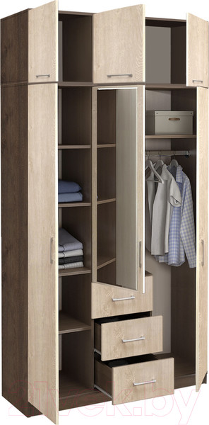 Изображение товара Антресоль Артём-Мебель СН 124.11 (дуб экспрессив бронзовый/дуб экспрессив песочный)