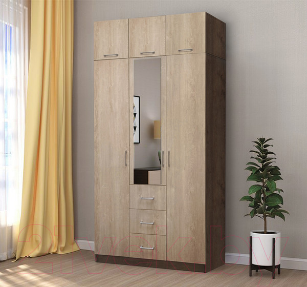 Изображение товара Антресоль Артём-Мебель СН 124.11 (дуб экспрессив бронзовый/дуб экспрессив песочный)