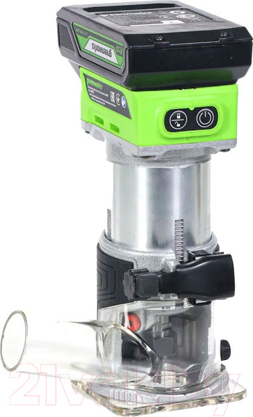 Изображение товара Фрезер Greenworks GD24RO бесщеточный 24V / 3502507 (без АКБ и ЗУ)