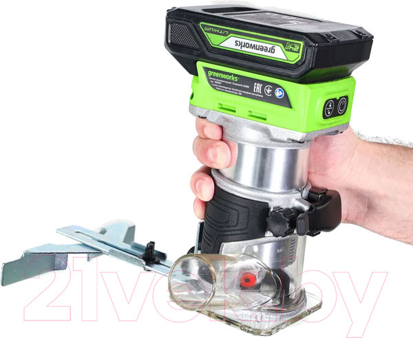 Изображение товара Фрезер Greenworks GD24RO бесщеточный 24V / 3502507 (без АКБ и ЗУ)