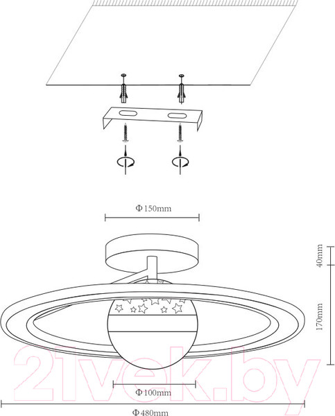 Изображение товара Потолочный светильник Velante 431-307-02