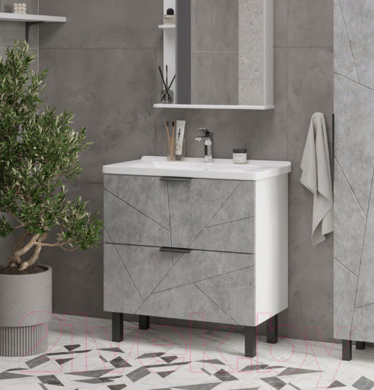 Изображение товара Тумба под умывальник Volna Twing 80.2Y (бетон)