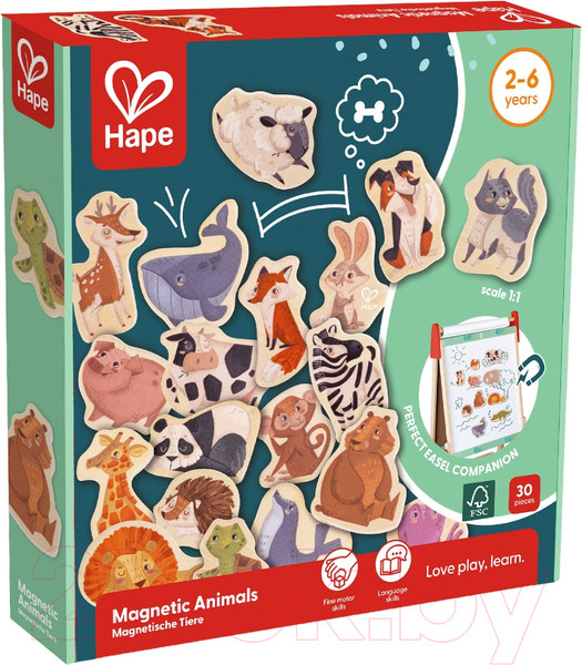 Изображение товара Развивающий игровой набор Hape Магнитные животные / E2002_HP