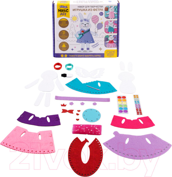 Изображение товара Набор для шитья Десятое королевство Игрушка из фетра. Заинька-Стиляга / 05036