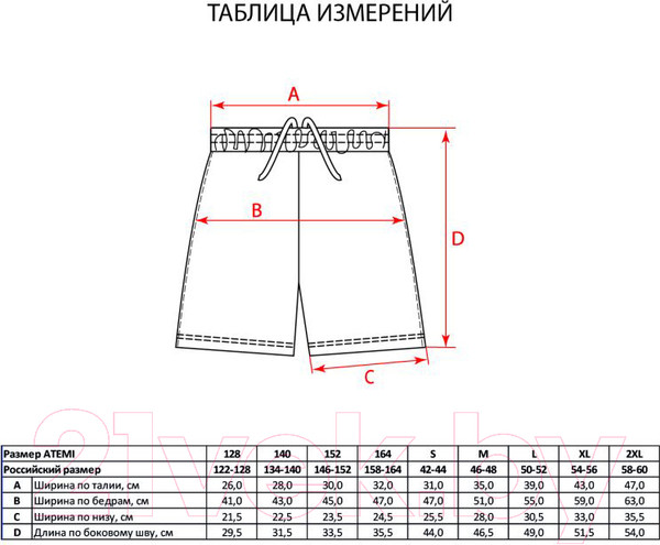 Изображение товара Шорты футбольные Atemi ASHO-002SS23-BLU (S)