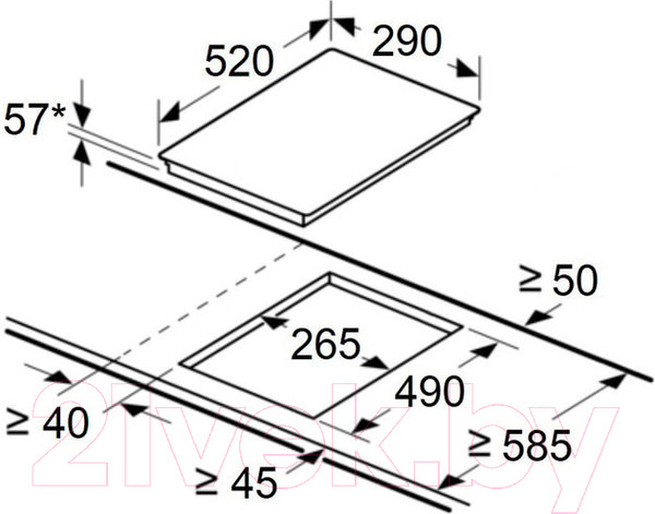 Изображение товара Индукционная варочная панель Maunfeld CVI292S2FLGR