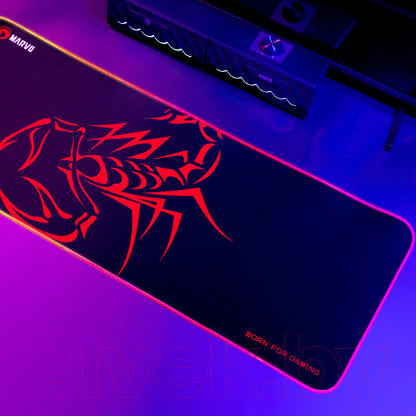 Изображение товара Коврик для мыши Marvo MG010 Emperor Scorpion+RGB (800x300)