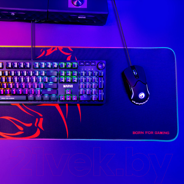 Изображение товара Коврик для мыши Marvo MG010 Emperor Scorpion+RGB (800x300)