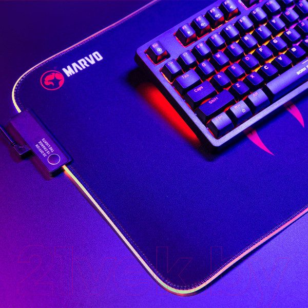 Изображение товара Коврик для мыши Marvo MG010 Emperor Scorpion+RGB (800x300)