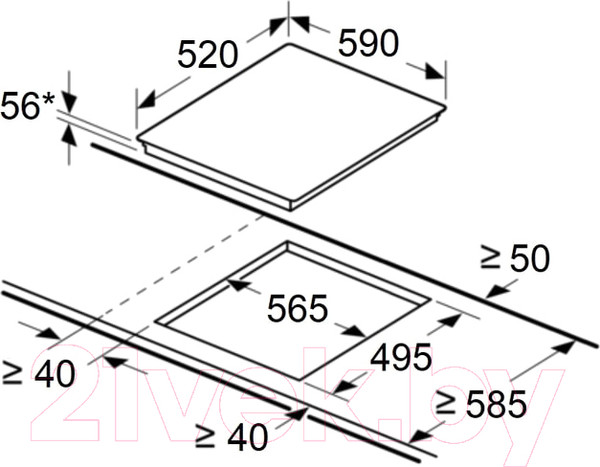 Изображение товара Индукционная варочная панель Maunfeld CVI594SF2WH