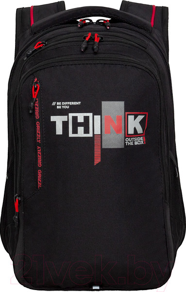 Изображение товара Рюкзак Grizzly RU-438-1 (черный/красный)