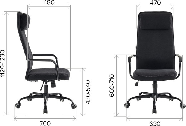 Изображение товара Кресло офисное Everprof Mars Black Fabric (черный)