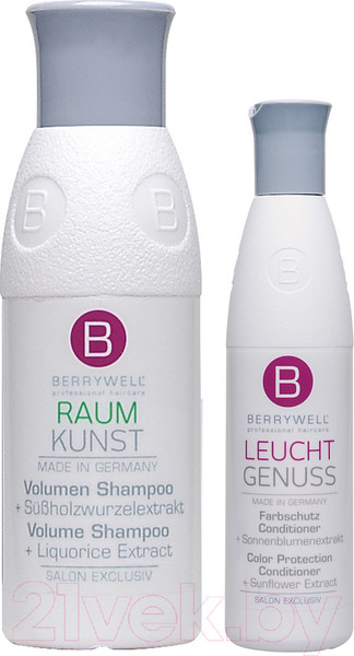 Изображение товара Набор косметики для волос Berrywell Volume Shampoo Plus + Color Protection Express (251мл+61мл)