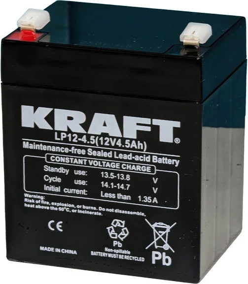 Изображение товара Аккумуляторная батарея KrafT 12V-4.5Ah / LP12-4.5