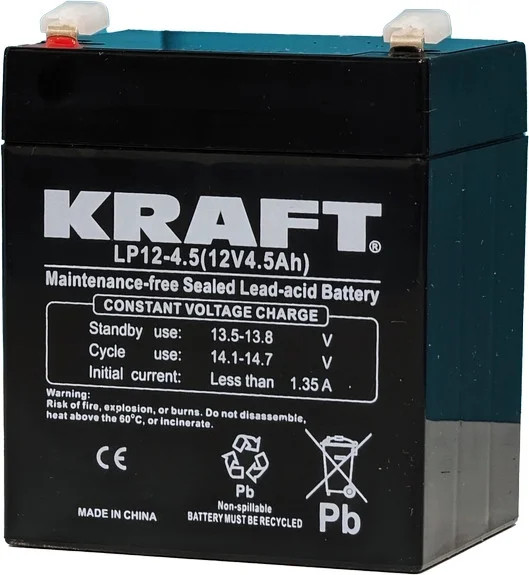 Изображение товара Аккумуляторная батарея KrafT 12V-4.5Ah / LP12-4.5