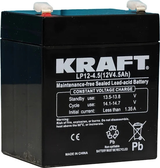 Изображение товара Аккумуляторная батарея KrafT 12V-4.5Ah / LP12-4.5