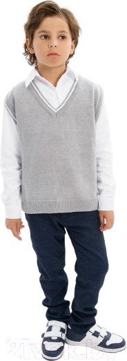 Изображение товара Жилет детский Amarobaby Pure Love School New / AB-OD23-PLSN1001/11-140 (серый, р.140-146)