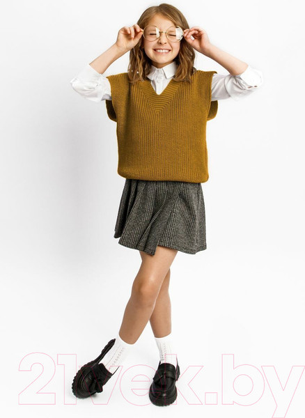 Изображение товара Жилет детский Amarobaby Knit / AB-OD21-KNIT10S/04-122 (желтый, р.122)