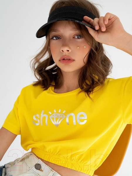 Изображение товара Топ детский Amarobaby Shine / AB-OD23-SH2701/04-146 (желтый, р.146)