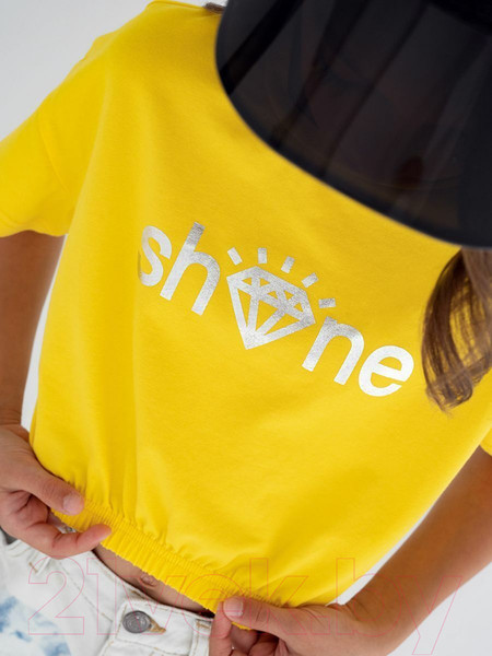 Изображение товара Топ детский Amarobaby Shine / AB-OD23-SH2701/04-146 (желтый, р.146)