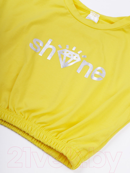 Изображение товара Топ детский Amarobaby Shine / AB-OD23-SH2701/04-146 (желтый, р.146)