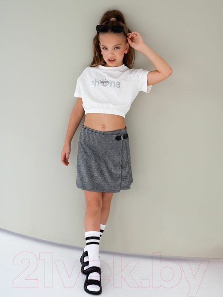 Изображение товара Топ детский Amarobaby Shine / AB-OD23-SH2701/33-140 (молочный, р.140)