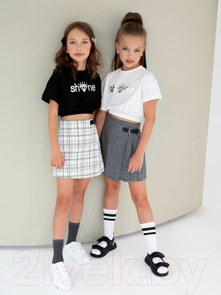 Изображение товара Топ детский Amarobaby Shine / AB-OD23-SH2701/33-140 (молочный, р.140)