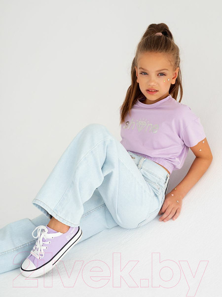Изображение товара Топ детский Amarobaby Shine / AB-OD23-SH2701/17-146 (сиреневый, р.146)