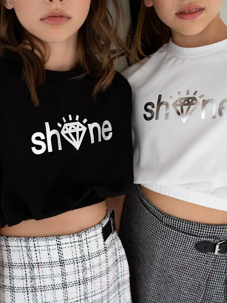 Изображение товара Топ детский Amarobaby Shine / AB-OD23-SH2701/09-128 (черный, р.128)