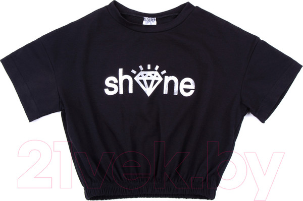Изображение товара Топ детский Amarobaby Shine / AB-OD23-SH2701/09-128 (черный, р.128)