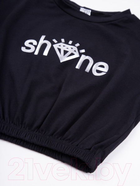 Изображение товара Топ детский Amarobaby Shine / AB-OD23-SH2701/09-128 (черный, р.128)