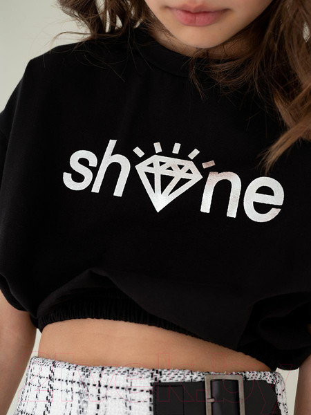 Изображение товара Топ детский Amarobaby Shine / AB-OD23-SH2701/09-152 (черный, р.152)