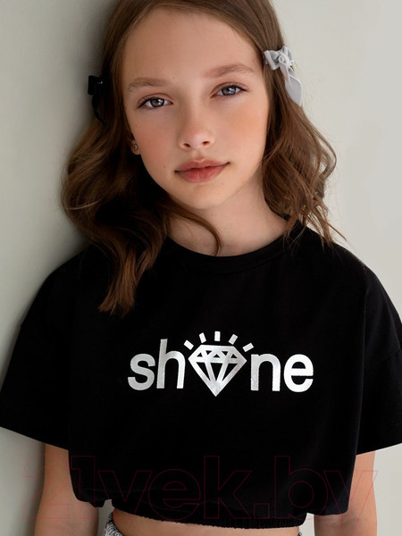 Изображение товара Топ детский Amarobaby Shine / AB-OD23-SH2701/09-152 (черный, р.152)