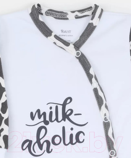Изображение товара Комбинезон для малышей Rant Milk-Aholic / 1281 (белый, р.56)