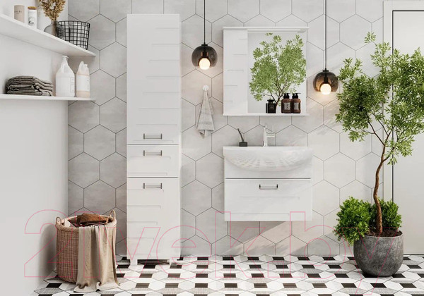 Изображение товара Шкаф с зеркалом для ванной Volna Joli 70 L (белый)