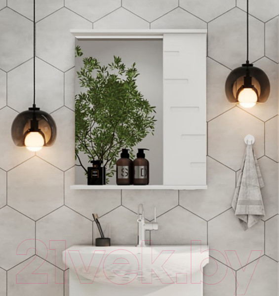 Изображение товара Шкаф с зеркалом для ванной Volna Joli 60 R (белый)