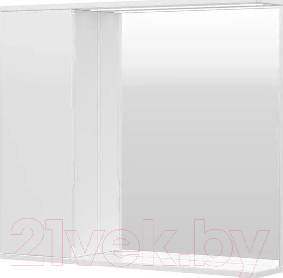 Изображение товара Шкаф с зеркалом для ванной Volna Lake 80 L (белый)