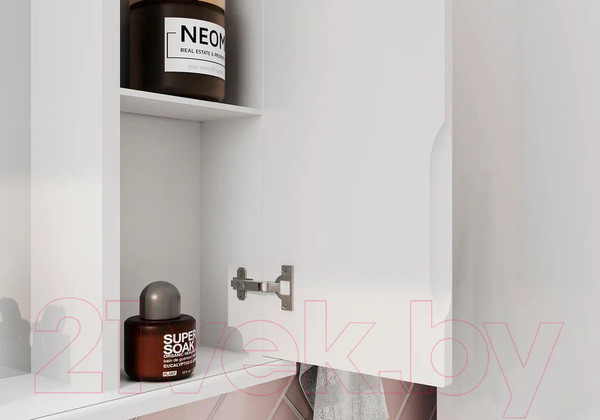 Изображение товара Шкаф с зеркалом для ванной Volna Adel 80 R (белый)