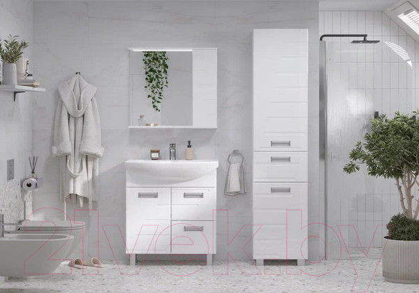 Изображение товара Шкаф с зеркалом для ванной Volna Joli 70 R (белый)