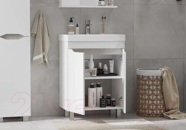 Изображение товара Тумба с умывальником Volna Lake 50.2D Тигода 50 (напольная)