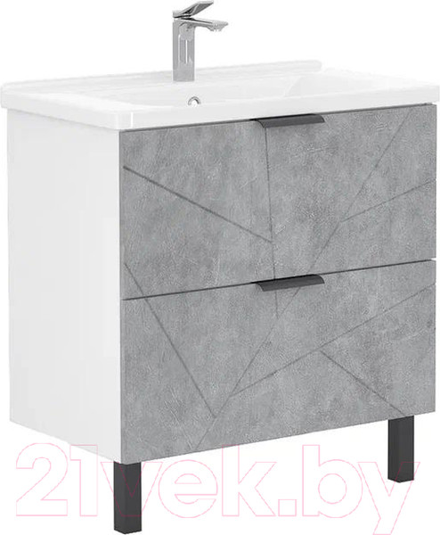 Изображение товара Тумба с умывальником Volna Twing 70.2Y бетон Миранда 70 (напольная)